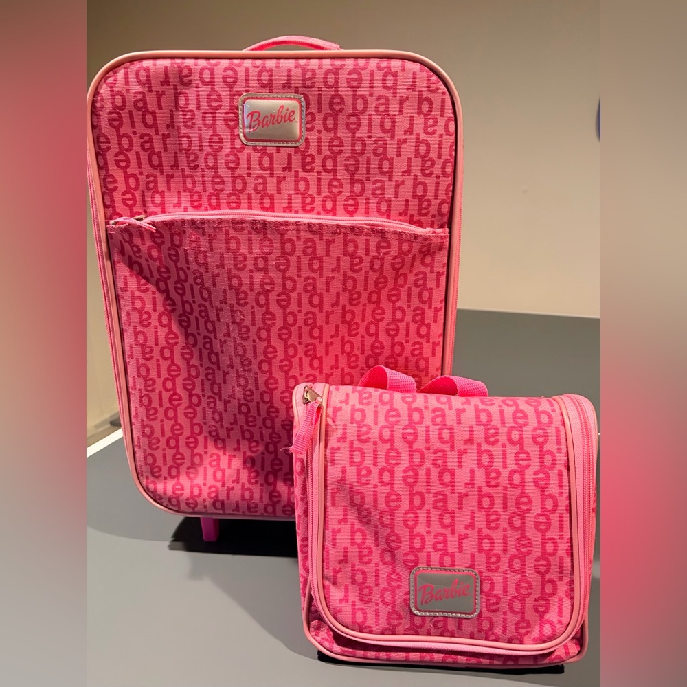 Barbie Pink Patterned Kids Travel Set